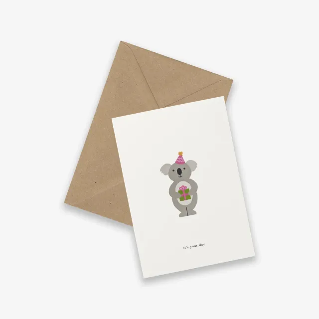 Kartotek Birthday Koala carte anniversaire enveloppe
