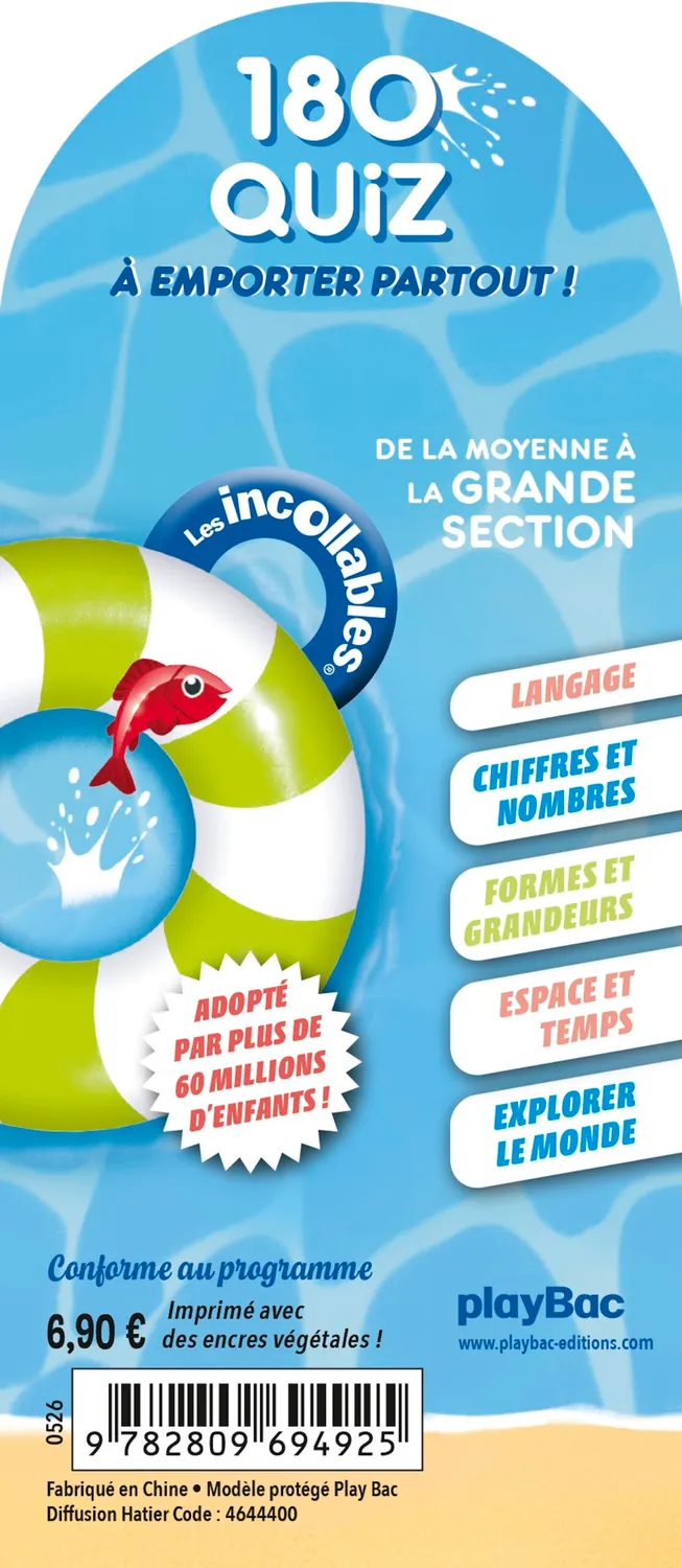Les Incollables 180 quiz éventail MS-GS 4-5 ans