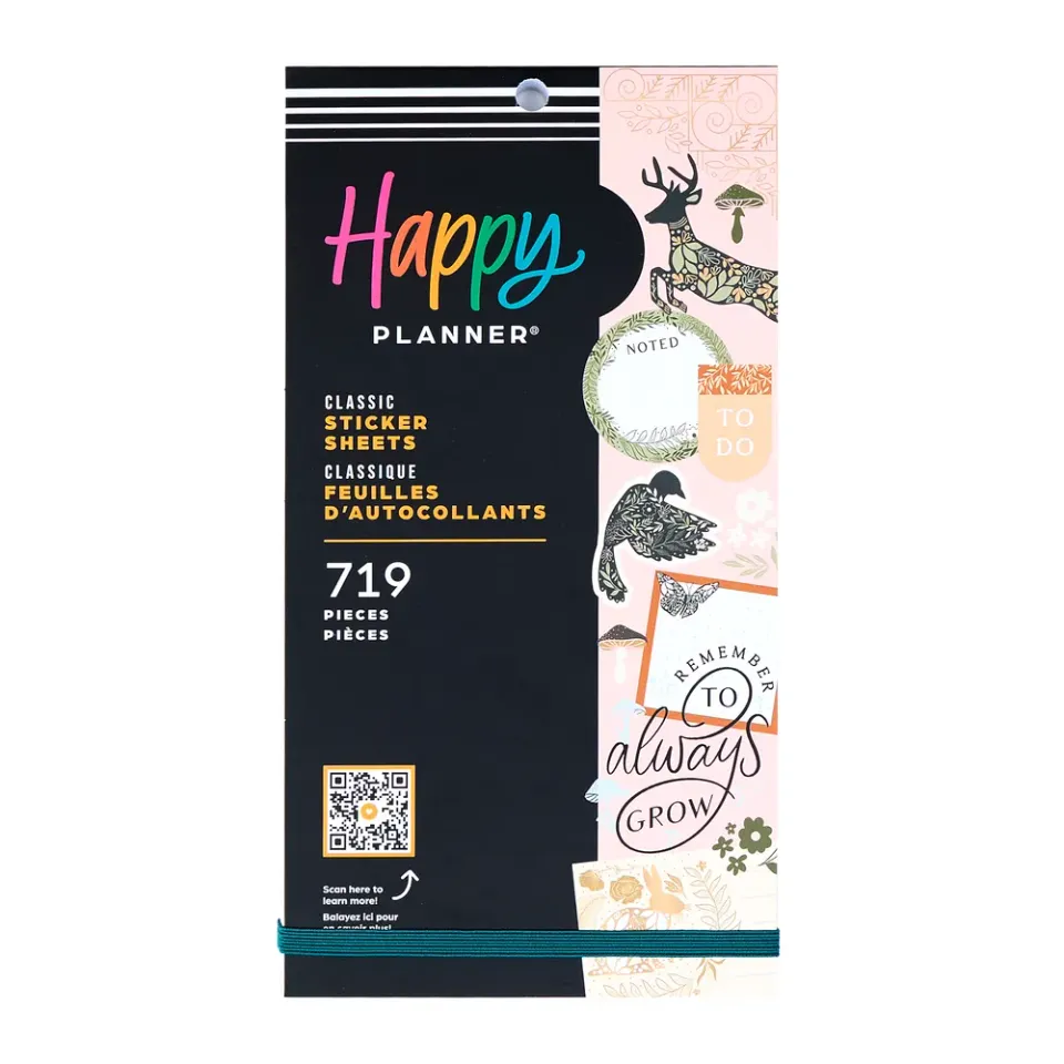 Happy Planner Wild Woods stickers 30 feuilles 719 pièces