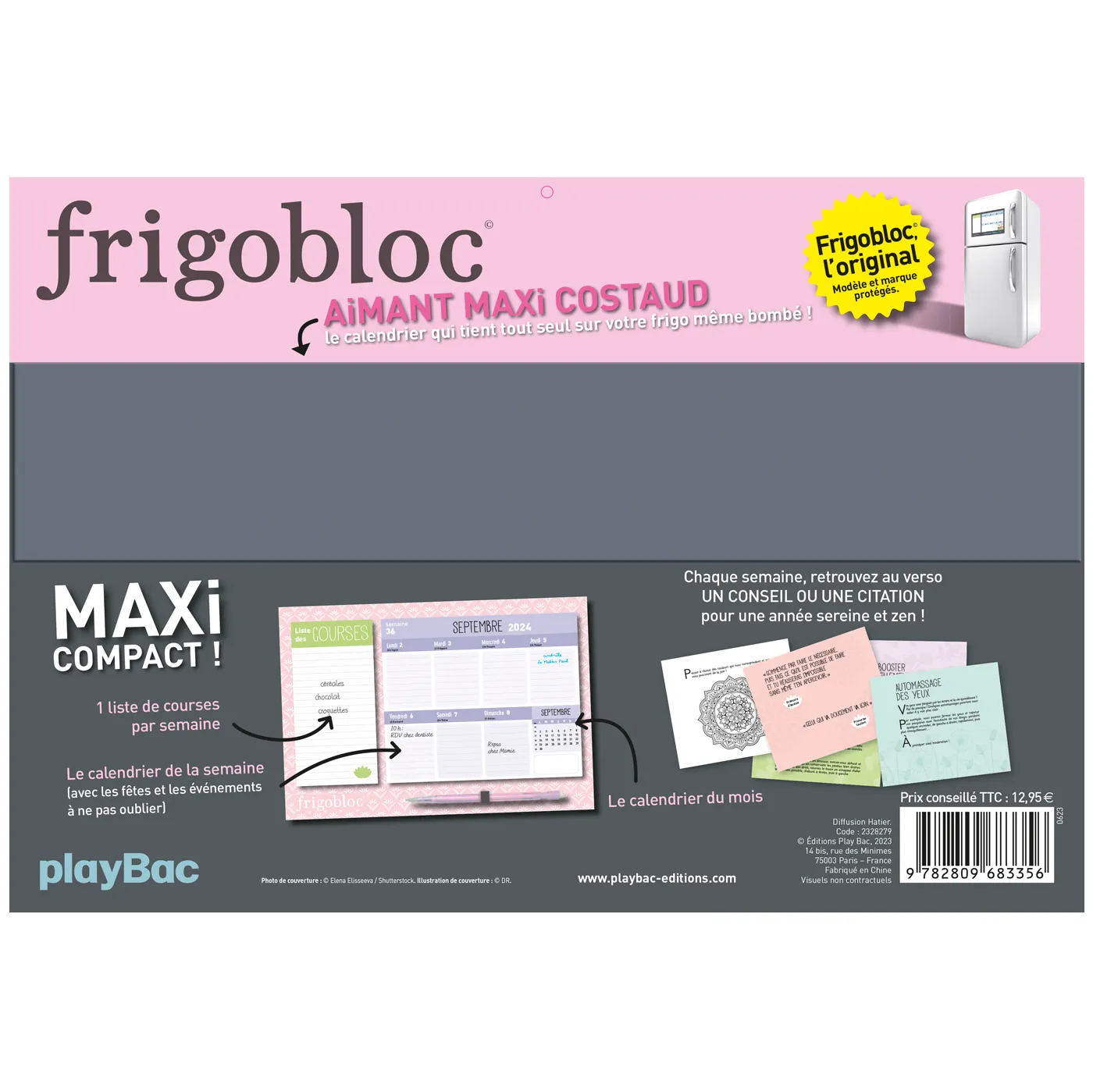 Frigobloc Mini Hebdomadaire Spécial zen calendrier 2024