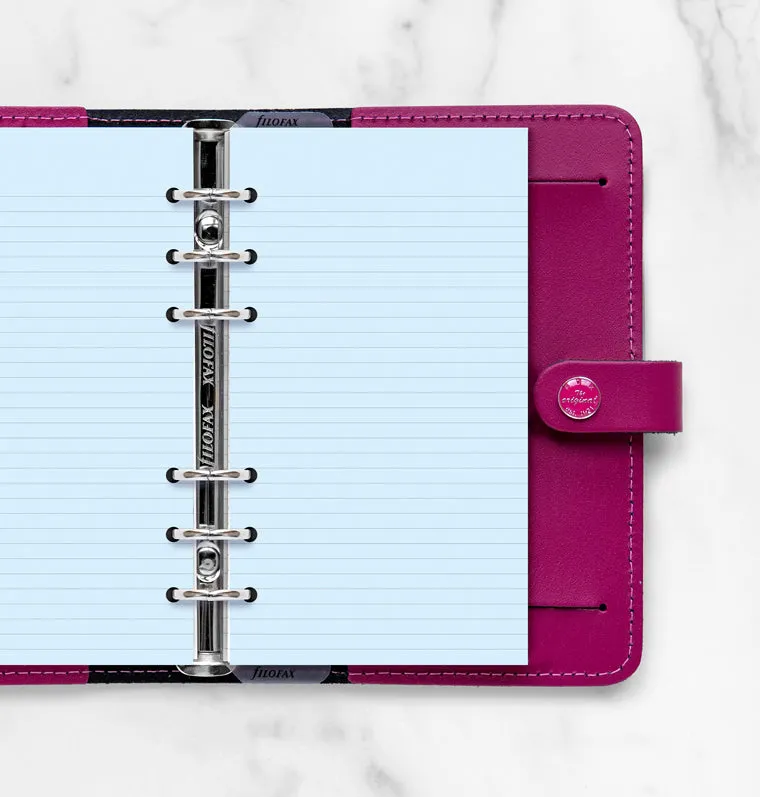 Filofax Classic feuilles lignees Personal bleu 30 feuilles