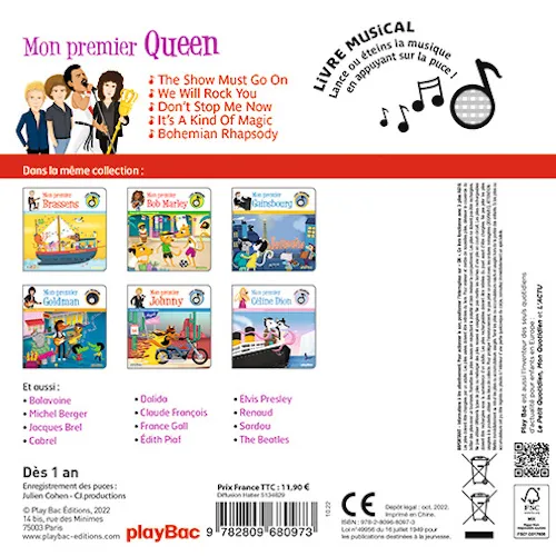 Mon Premier Queen livre musical bébé son maîtrisé