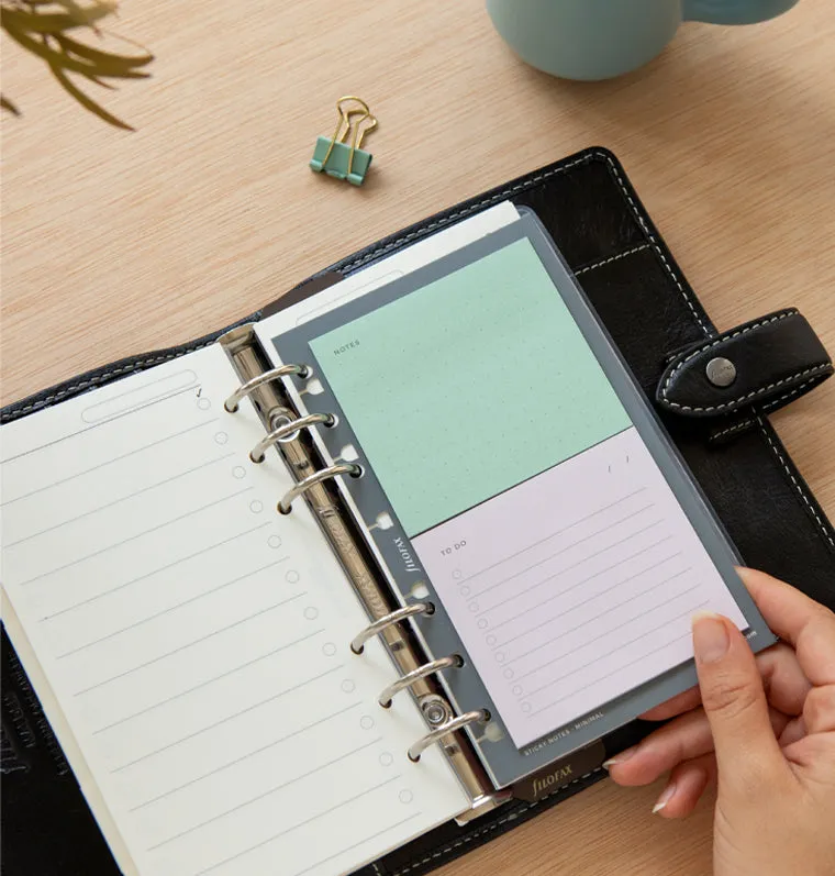 Filofax Minimal sticky notes pense-bêtes repositionnables 2 x 25