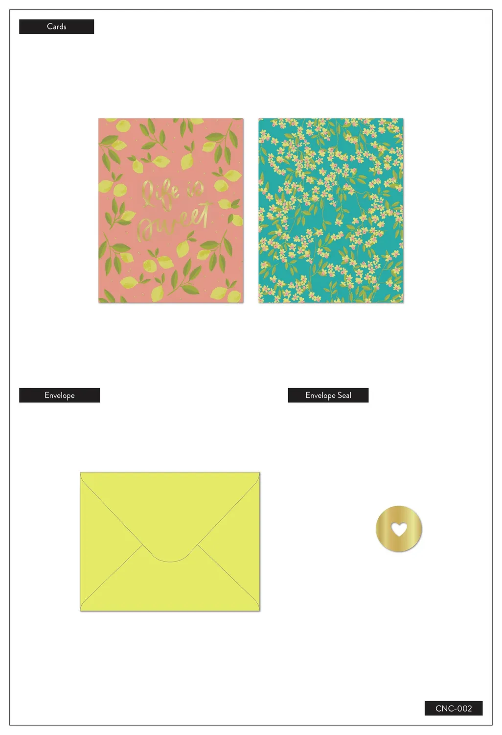 Happy Planner Marabou Sweet Florals cartes 20 enveloppes floral