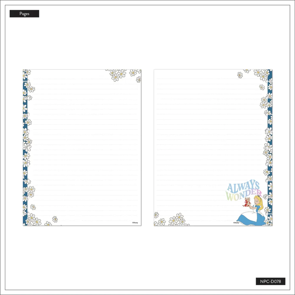 Happy Planner Alice in Wonderland Curious carnet Classic 60 feuilles