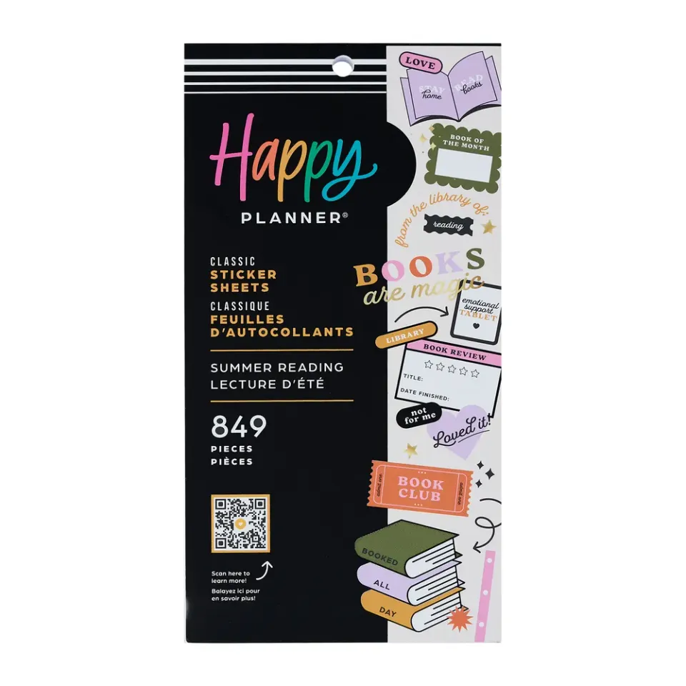 Happy Planner Summer Reading stickers lecture 849 autocollants