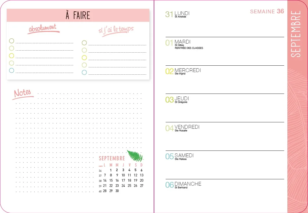Frigobloc Famille organisée agenda de poche Bleu sept 2020-déc 2021