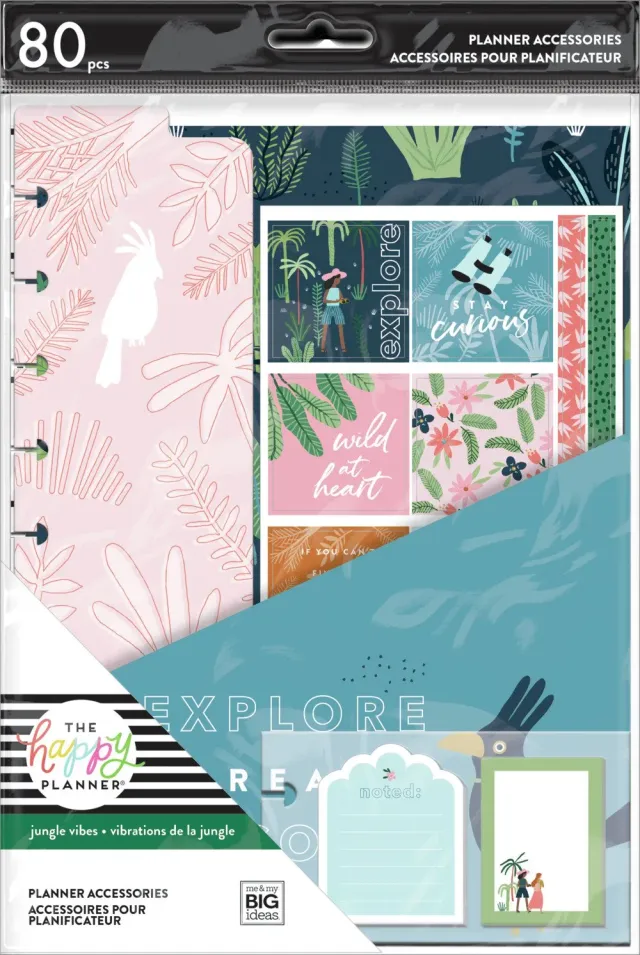 Happy Planner Jungle Vibes pack accessoires Classic tropical