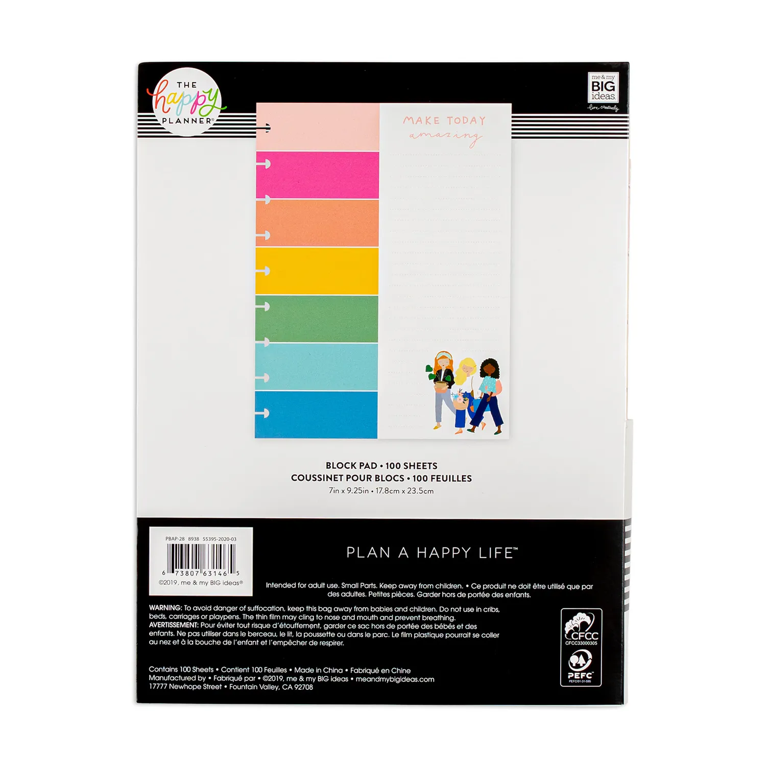 Happy Planner Squad Goals Classic bloc notes 100 feuilles