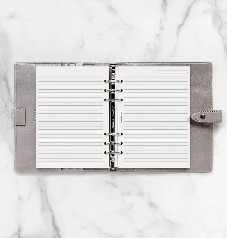 Filofax A5 recharge feuilles lignées blanches x25