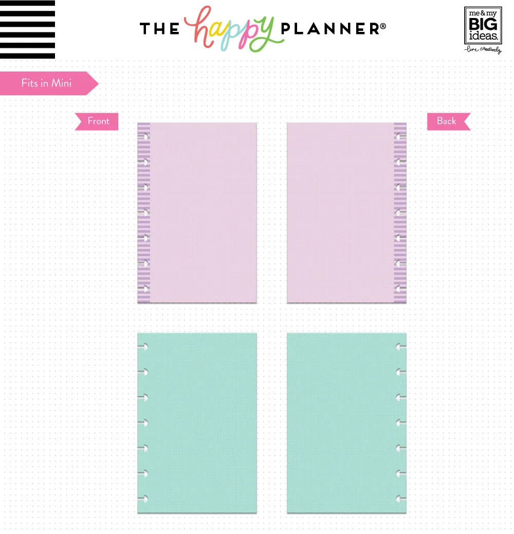 Happy Planner Mini papier notes pointillés couleur 40 feuilles