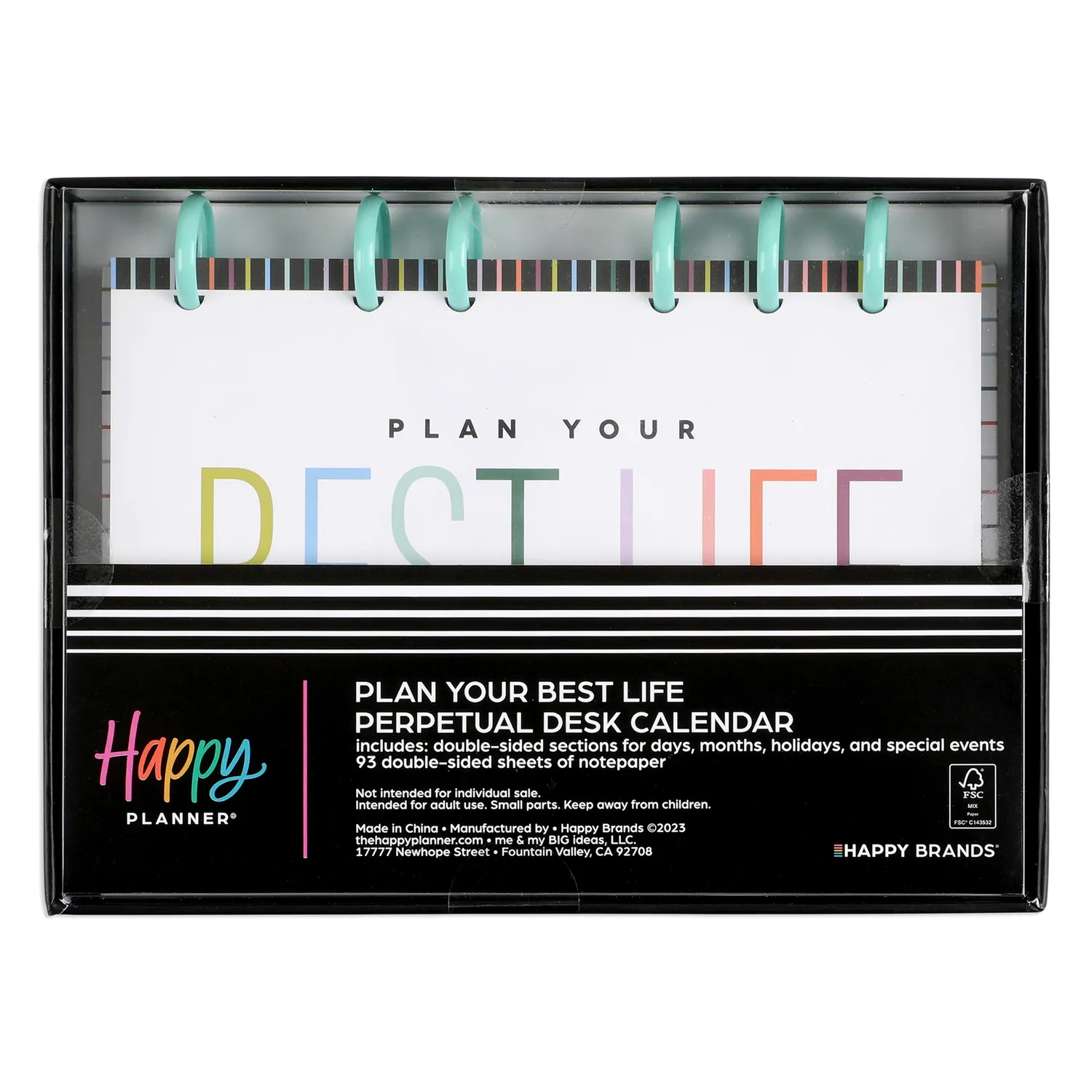 Happy Planner Plan Your Best Life calendrier bureau à anneaux