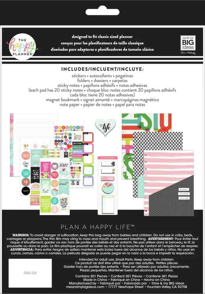 Happy Planner Love Your Life pack accessoires Classic