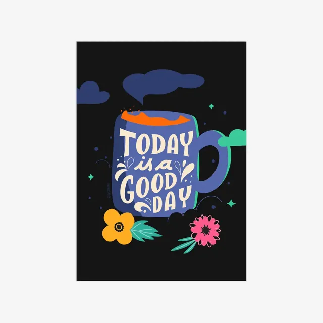 My365 Ana Dornelles Today is a good day carte postale message positif