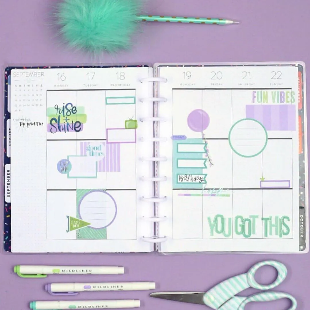 Happy Planner Value Pack stickers Pastels 100 feuilles