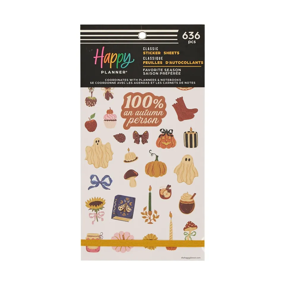 Happy Planner Favorite Fall Season stickers automne 30 feuilles