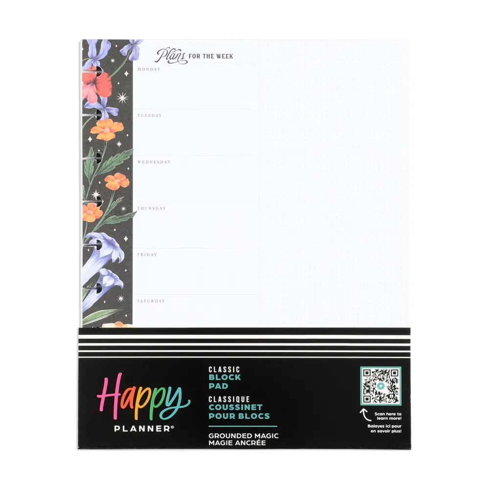 Happy Planner Grounded Magic Classic bloc 100 feuilles semaine