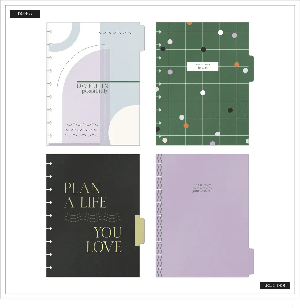 Happy Planner Mauve Moss Classic journal objectifs guidé 80 feuilles
