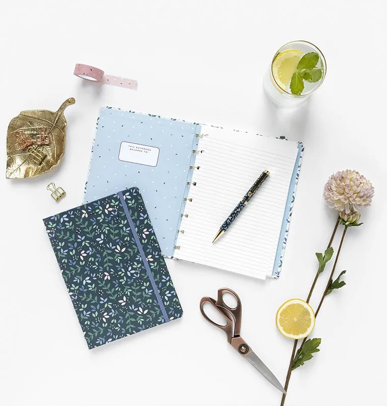 Filofax Garden Notebook A5 carnet Dusk rechargeable doré