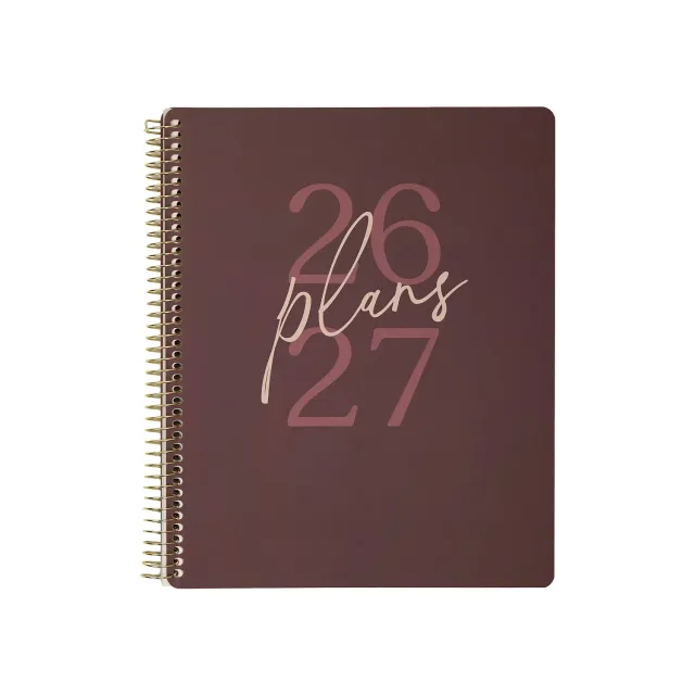 Happy Planner Go Big Plum Plans agenda spirale gros caractères 15 mois