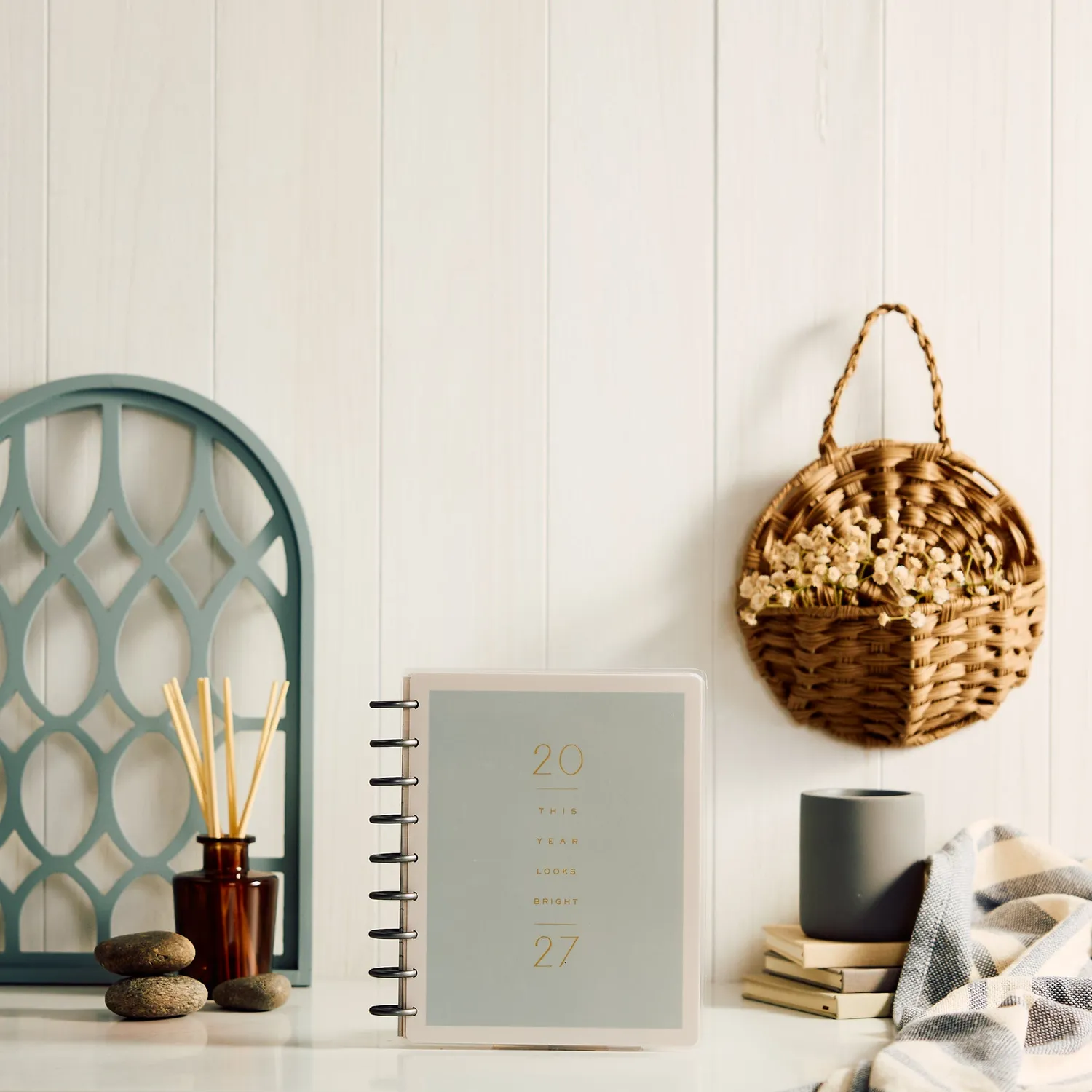 Happy Planner Hushed Hues 2027 agenda Classic 12 mois stress