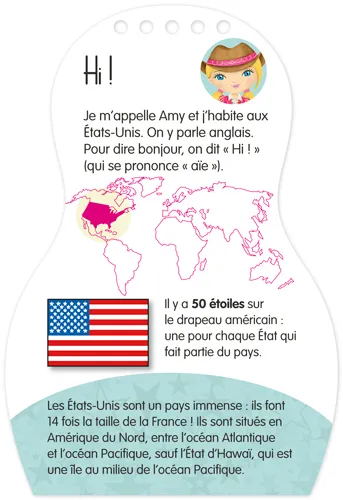 Minimiki Amy aux États-Unis carnet créatif stickers bracelet