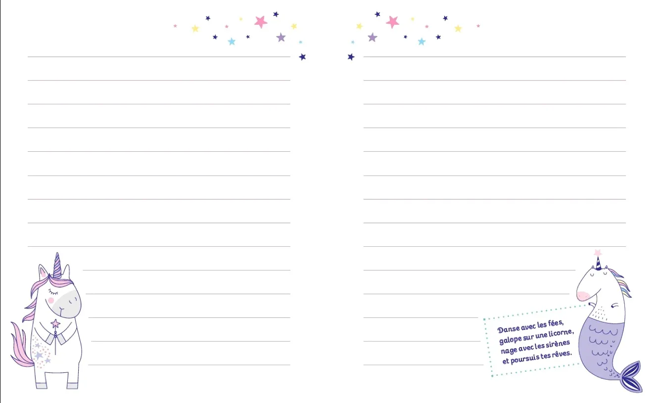 Frigobloc Mes secrets de licorne journal intime cadenas