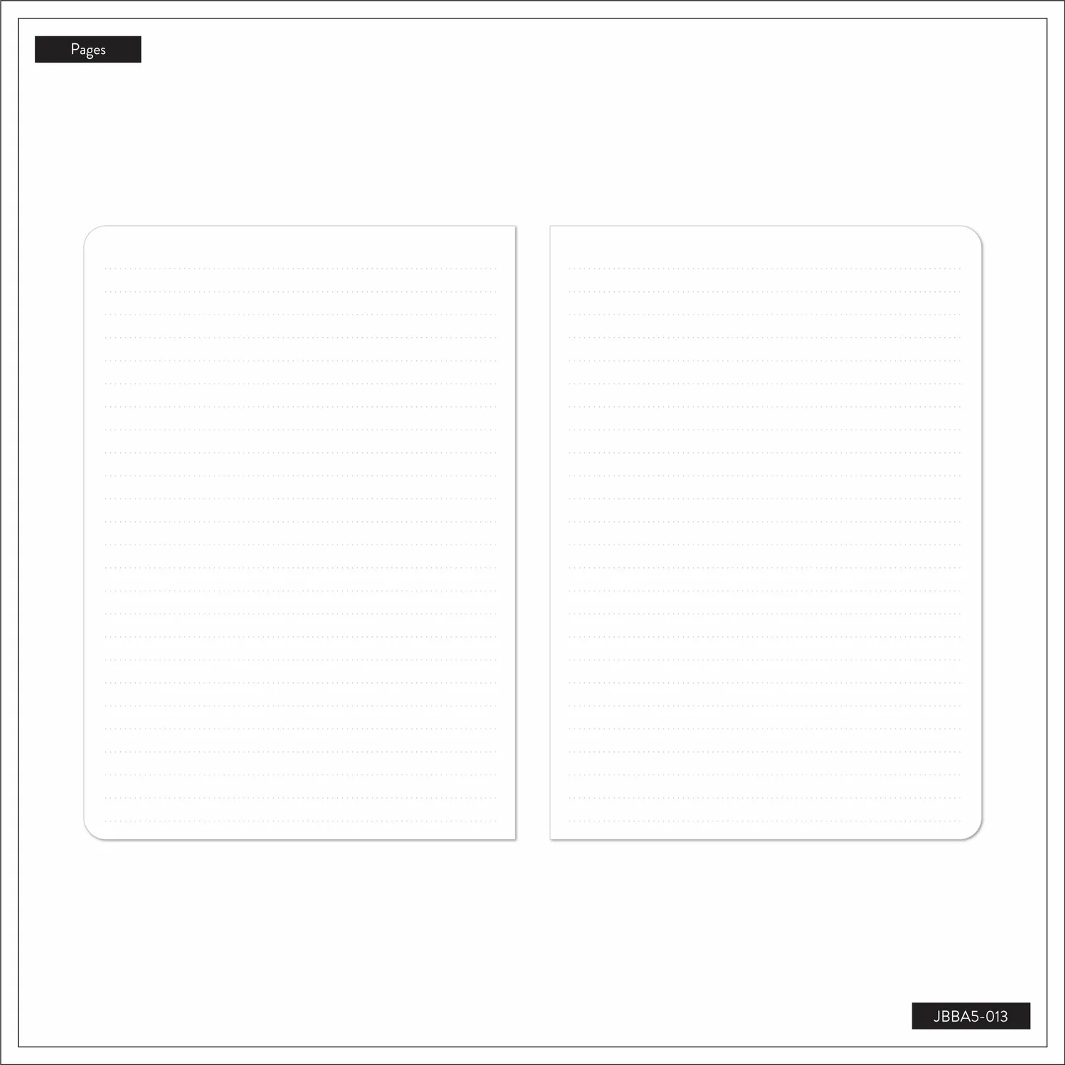 Happy Planner Feathered Flora journal pointillé rose