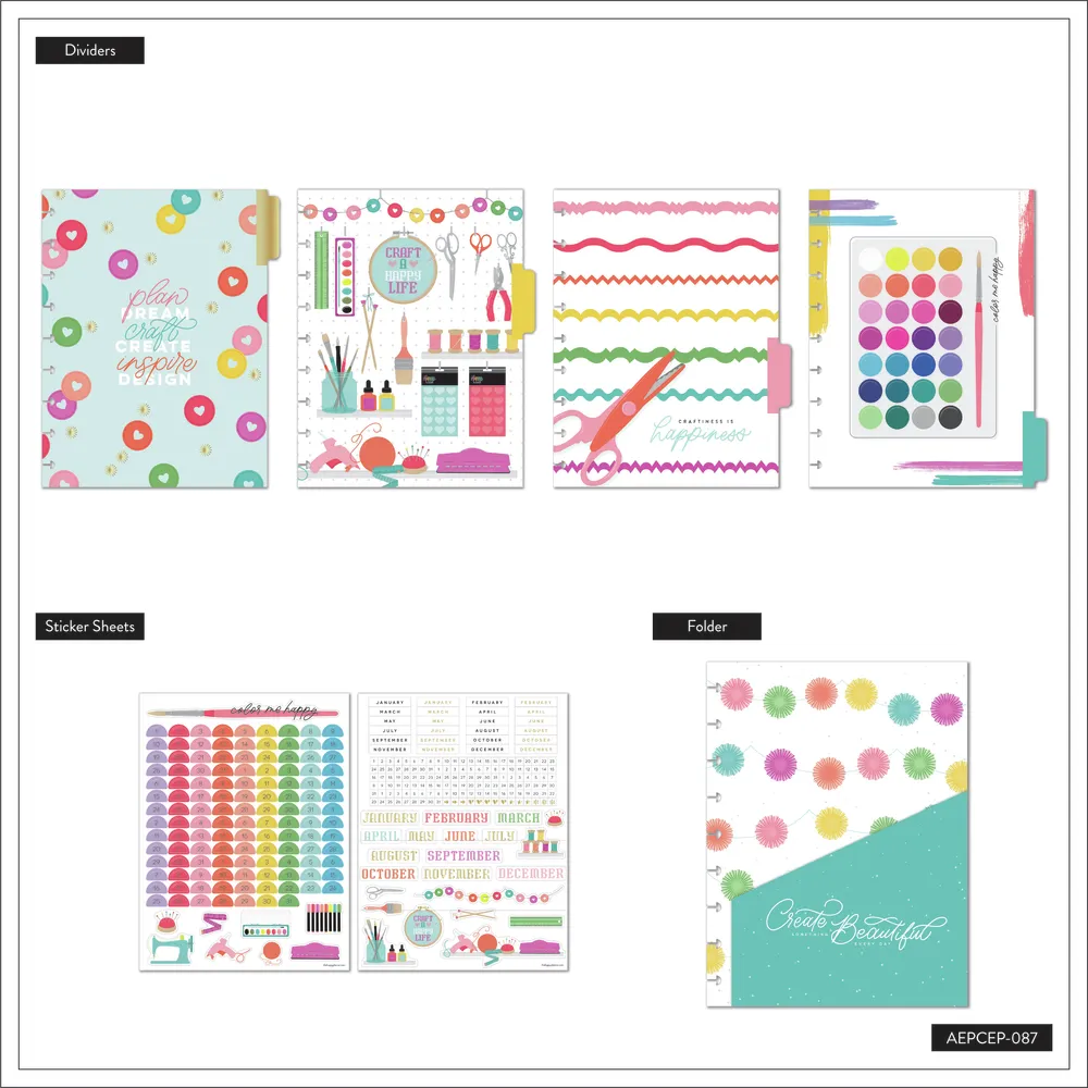Happy Planner Miss Maker recharge checklist Classic 4 mois couture