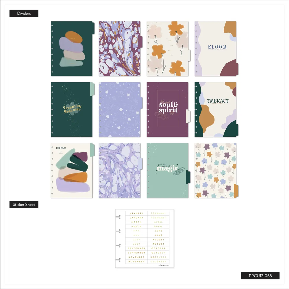 Happy Planner Pressed Painted agenda Classic vertical non daté
