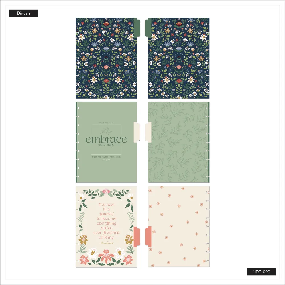 Happy Planner Forest Flowers Classic carnet pointillé ligné