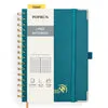 Poprun WH145L carnet spirale ligné 15x21,5 cm vert pacifique