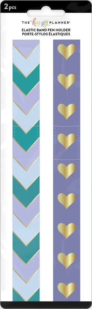 Happy Planner Lovely Vibes porte-stylo élastique lot de 2 violet