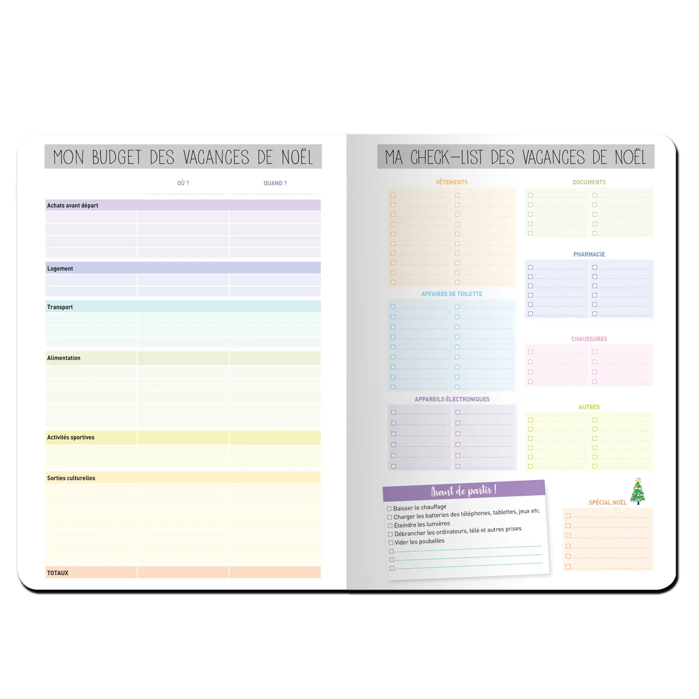 Frigobloc famille organisée agenda sept 2019-déc 2020