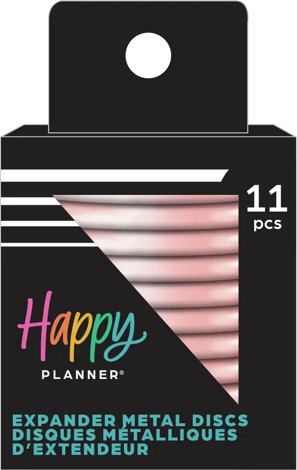 Happy Planner Chiffon Expander disques métal rose lot 11