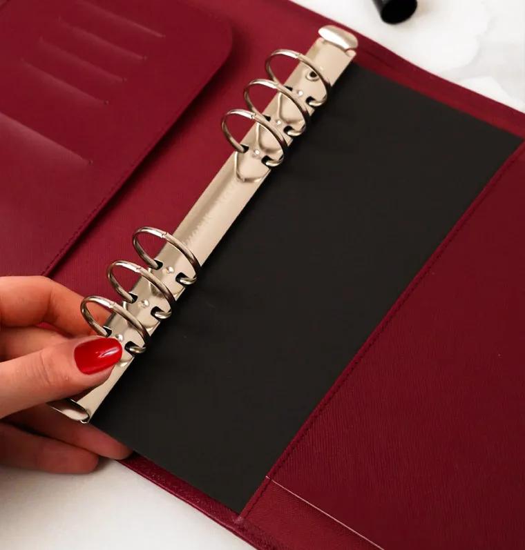 Filofax Saffiano Organiser Personal organiseur rouge cerise similicuir