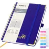 Poprun WH145L carnet spiralé bleu royal ligné papier épais