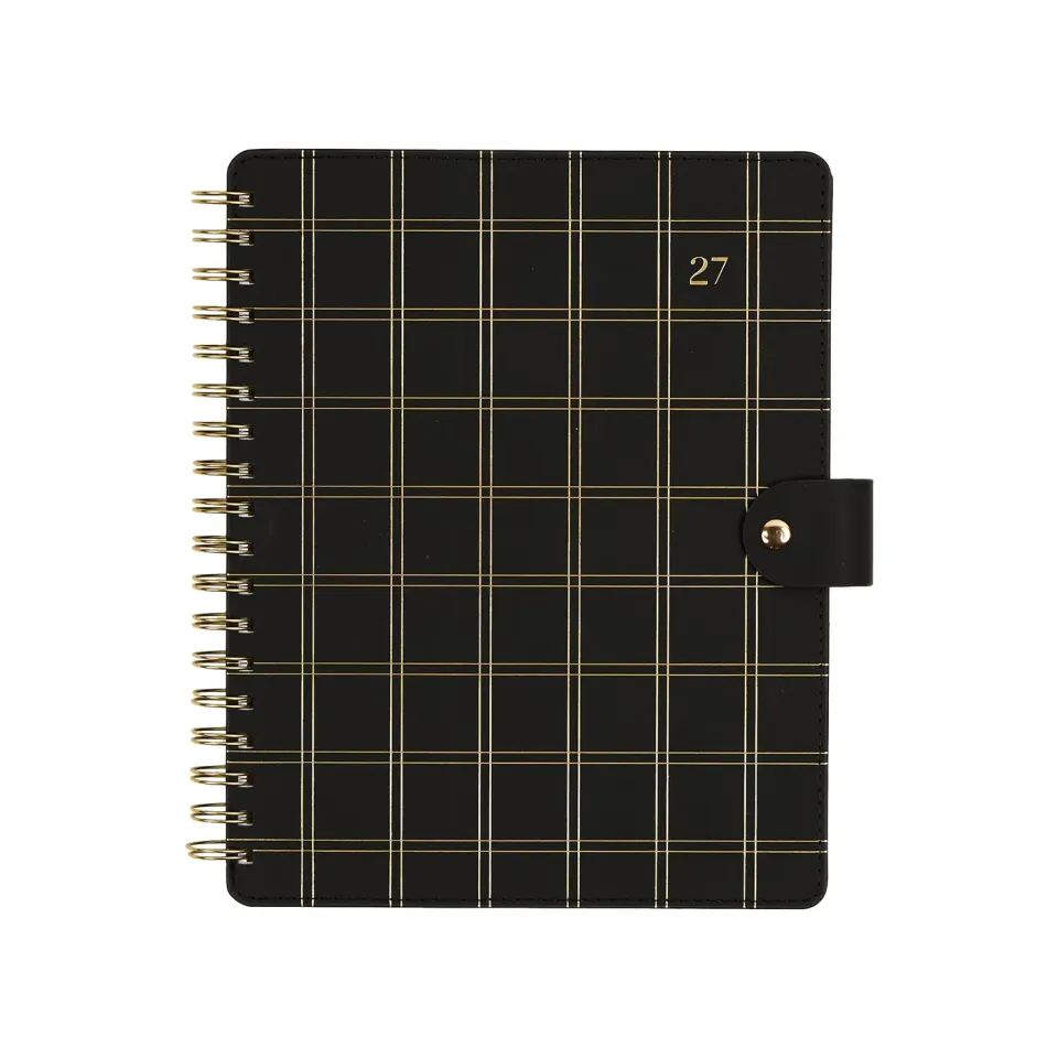 Happy Planner Citrine Midnight Plaid 2027 Classic agenda professionnel