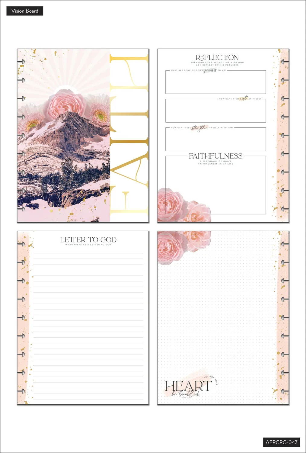 Happy Planner Be Still Faith Companion kit accessoires Classic foi