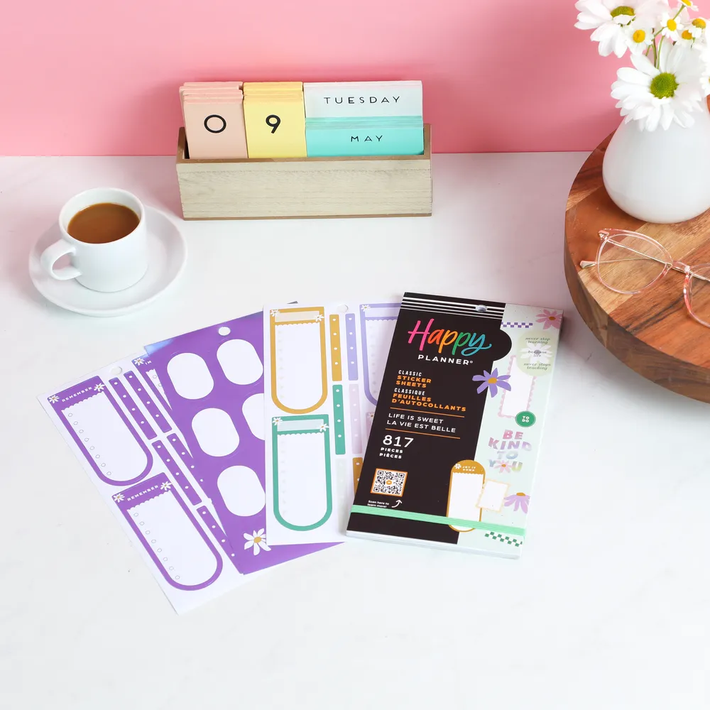 Happy Planner Life Is Sweet carnet stickers 817 motifs colorés