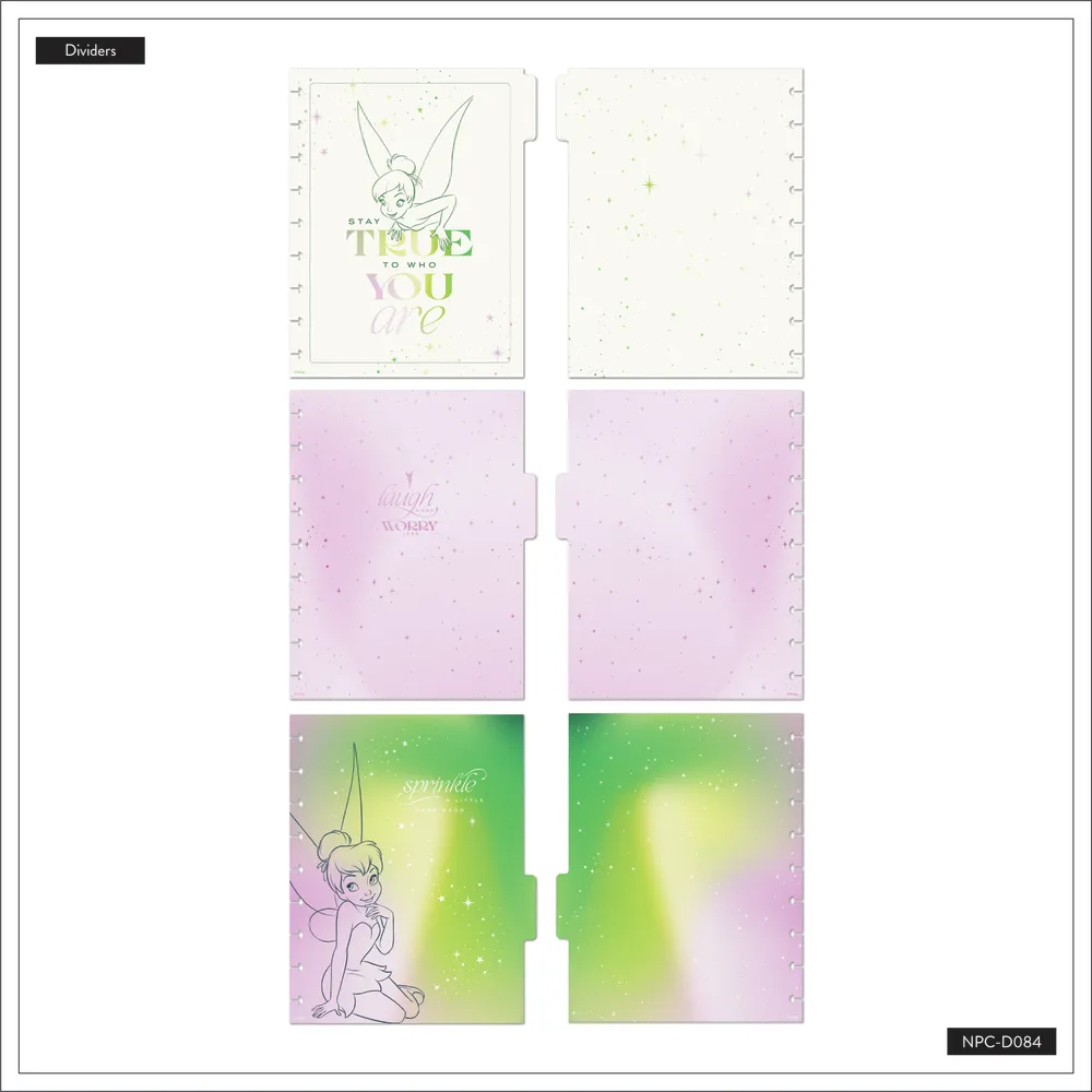 Happy Planner Disney Tinker Bell carnet pointillé 60 feuilles