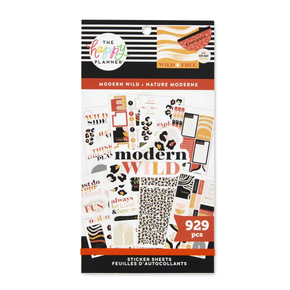 Happy Planner Modern Wild autocollants x929 imprimé animal