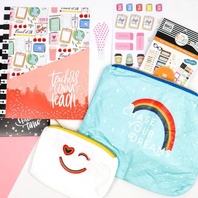 Happy Planner Teacher Checklist bundle classe Big 700 stickers