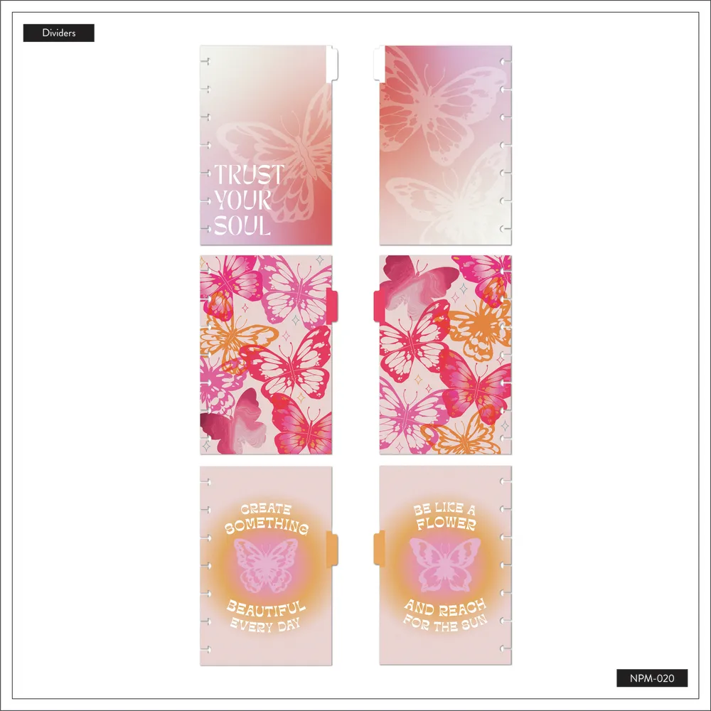 Happy Planner Butterfly Bliss mini carnet pointillé 60 pages