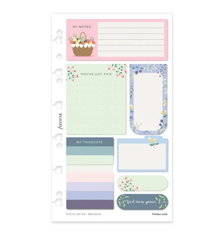 Filofax Meadow sticky notes set to-do ligné + marque-pages