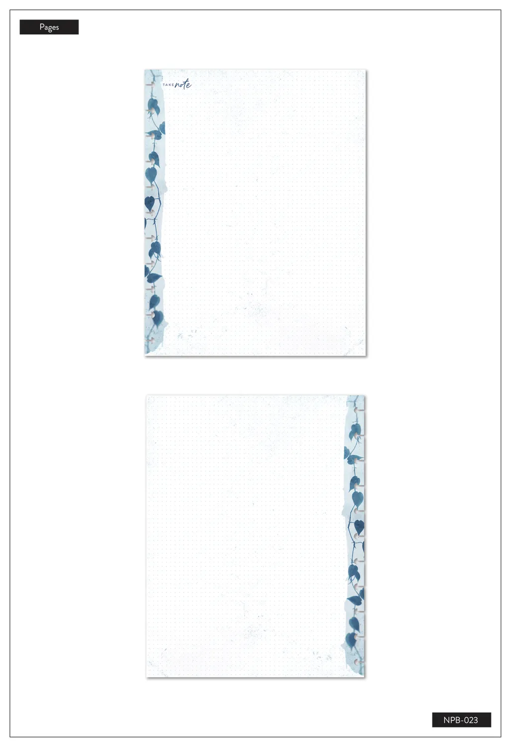 Happy Planner Cyanotype Big carnet pointillé 60 feuilles bleu