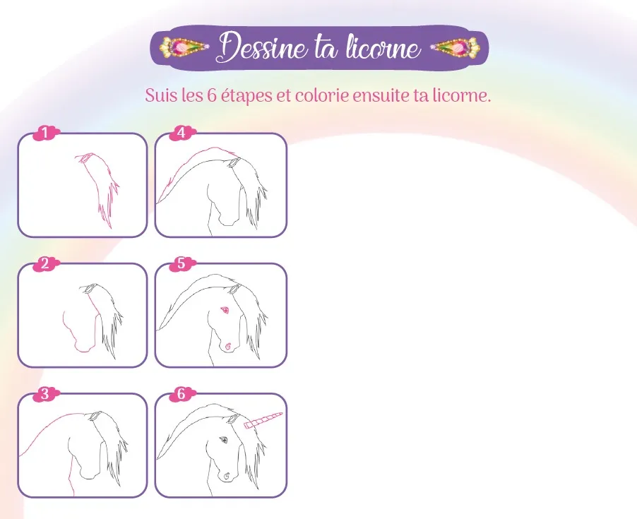 Frigobloc Licorne Style arc-en-ciel pochette créative