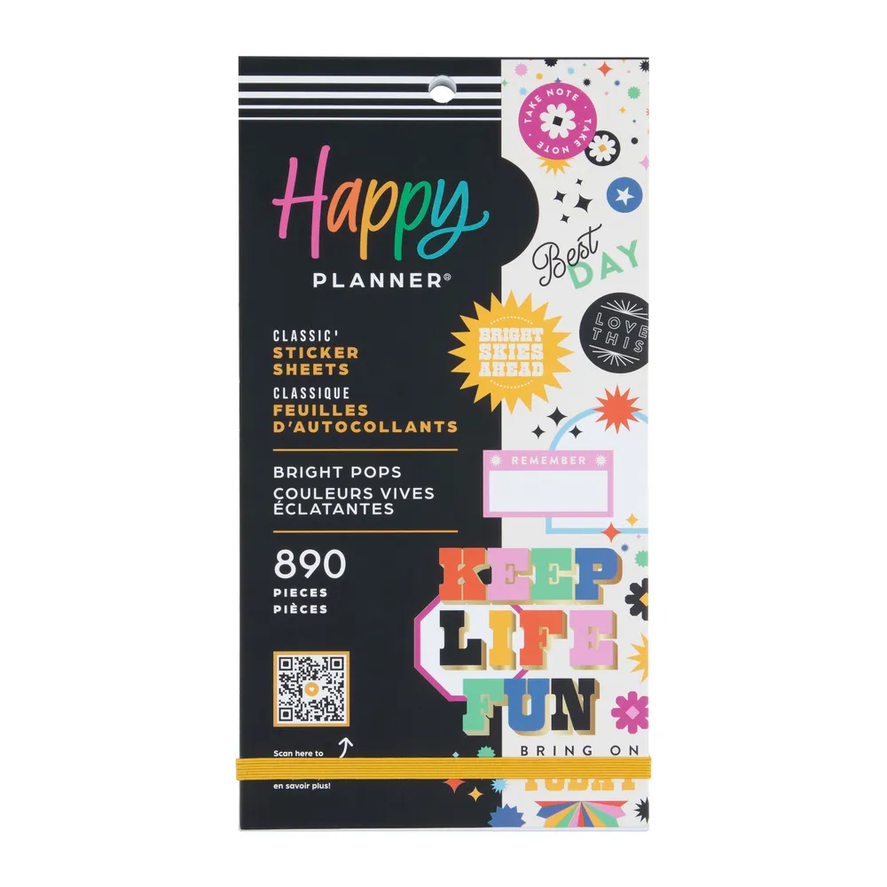 Happy Planner Bright Pops stickers 890 autocollants Classic