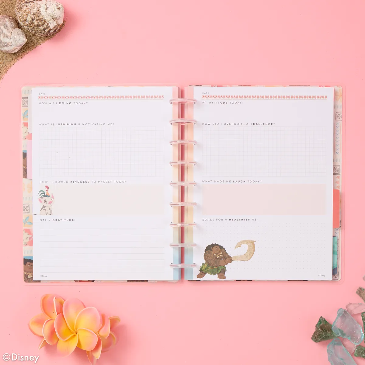 Happy Journal Disney Moana journal guidé 80 feuilles Classic