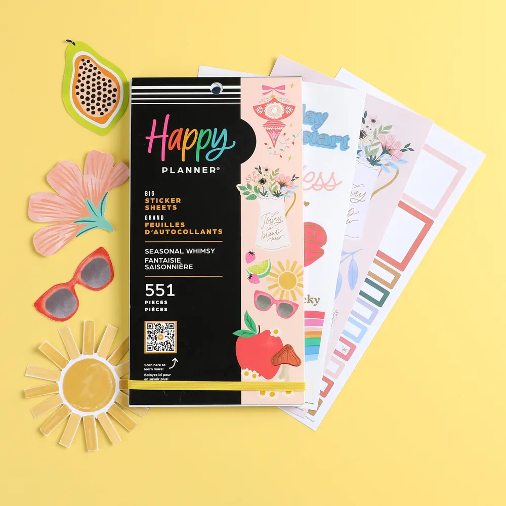 Happy Planner Big Seasonal Whimsy stickers Big 551 pièces